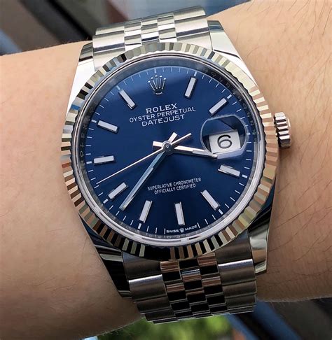 rolex datejust 36blu|rolex datejust 36 price.